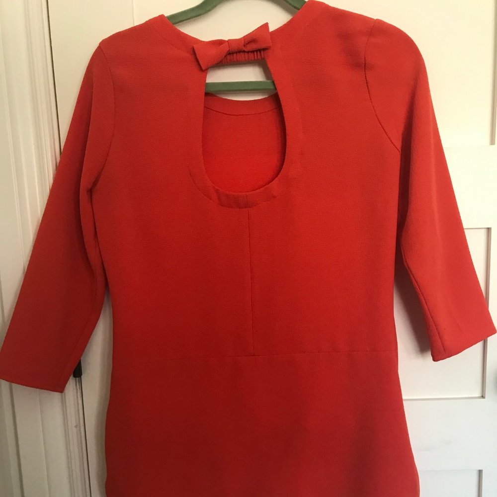 Orange dress with pockets